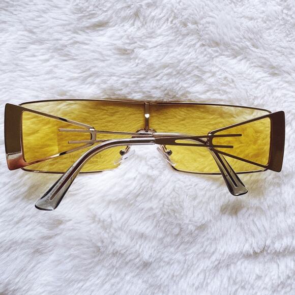 Shane Clear Yellow Wrap-Around Sunglasses - Picture 10 of 10